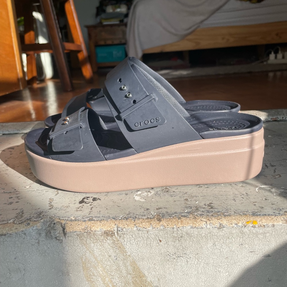 Platform Crocs Slides Sandals